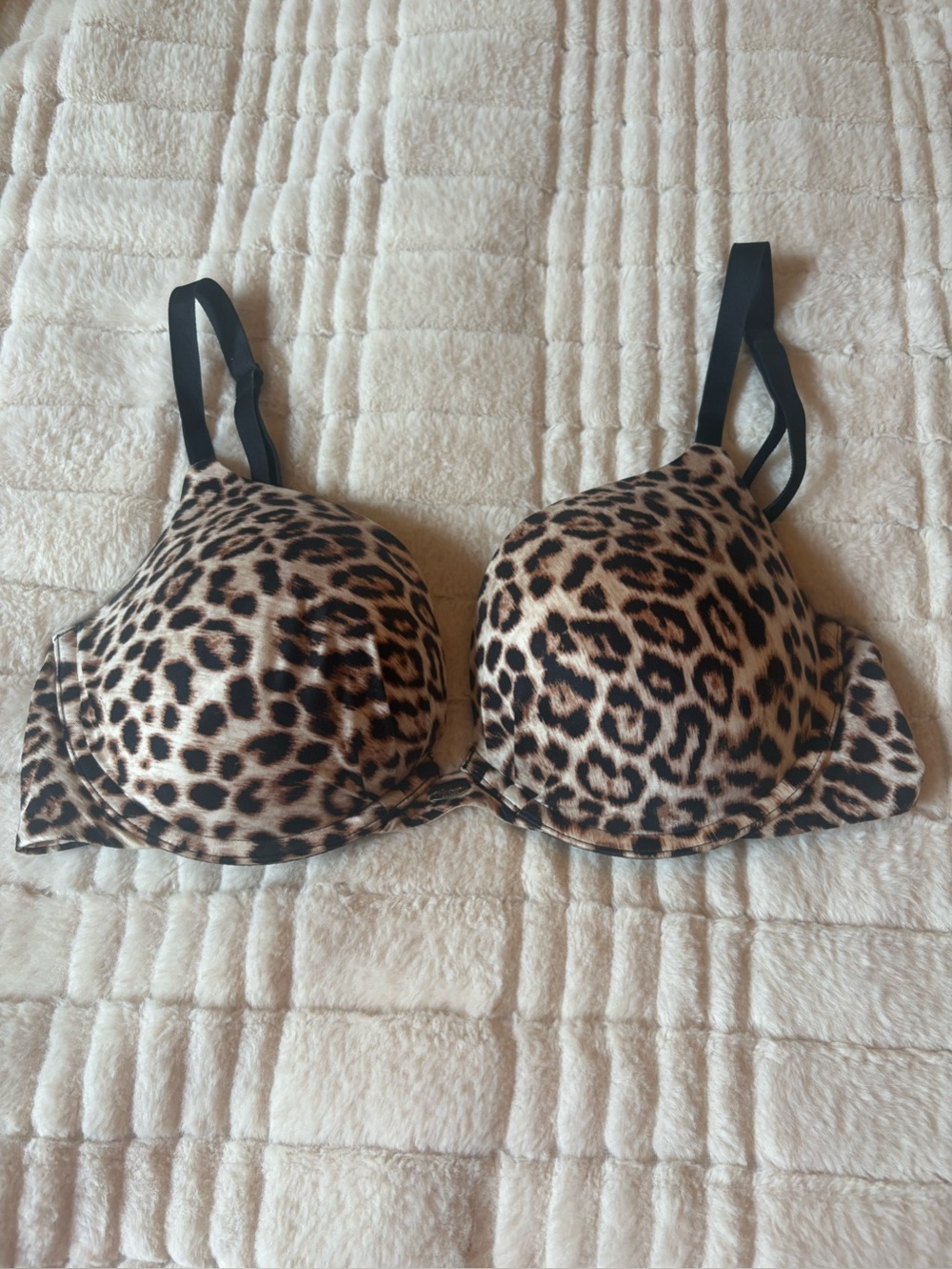 Victoria's Secret Leopard Print Push-Up Bra - Tan and Black